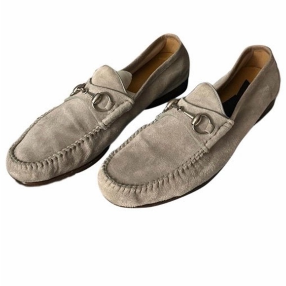 Gucci Other - Gucci Men's Light Gray Suede Loafers